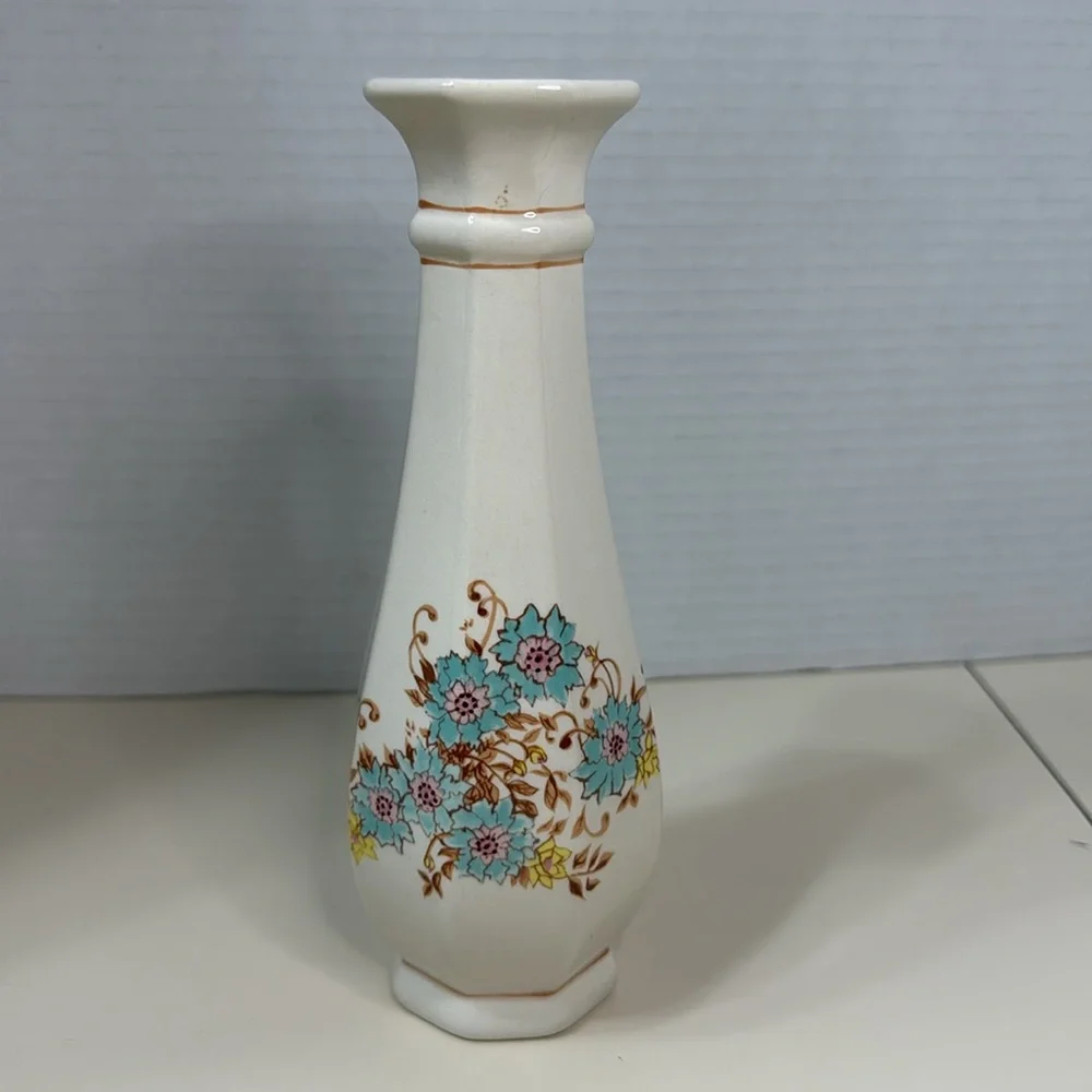 Vintage FTD Floral Ceramic Bud Vase 1983 Made in Portugal